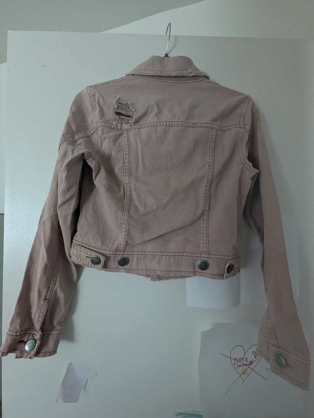 Free People Pink Denim Jacket 2 - Picture 4 of 6